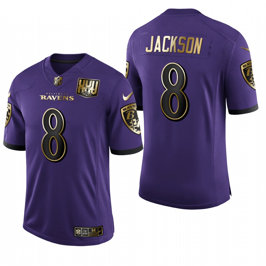 2020 New Men Baltimore Ravens Lamar Jackson Purple Limited NFL Nike jerseys->baltimore ravens->NFL Jersey